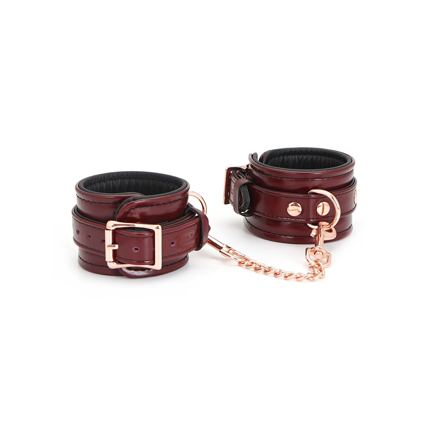 Шкіряні наручники Liebe Seele Wine Wrist Cuffs 3 Шкіряні наручники Liebe Seele Wine Wrist Cuffs