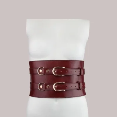 Зображення Шкіряний пояс для бондажу Liebe Seele Wine Waist Cuff