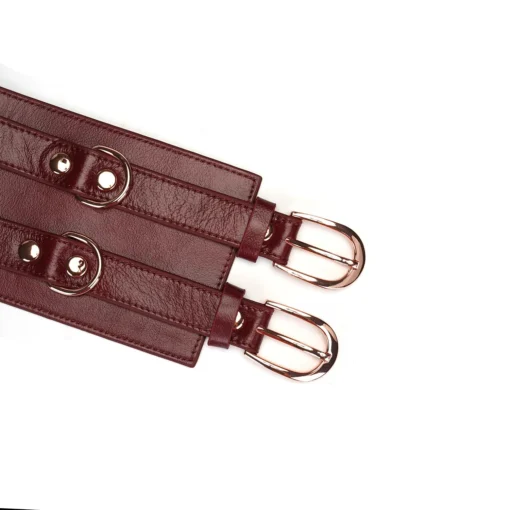 Шкіряний пояс для бондажу Liebe Seele Wine  Waist Cuff  M Size - Зображення 4