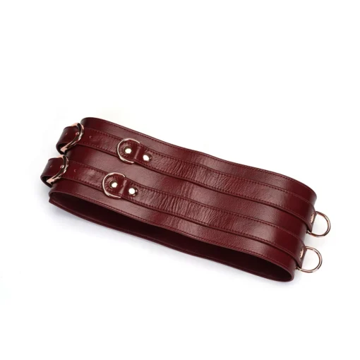 Шкіряний пояс для бондажу Liebe Seele Wine  Waist Cuff  M Size - Зображення 2