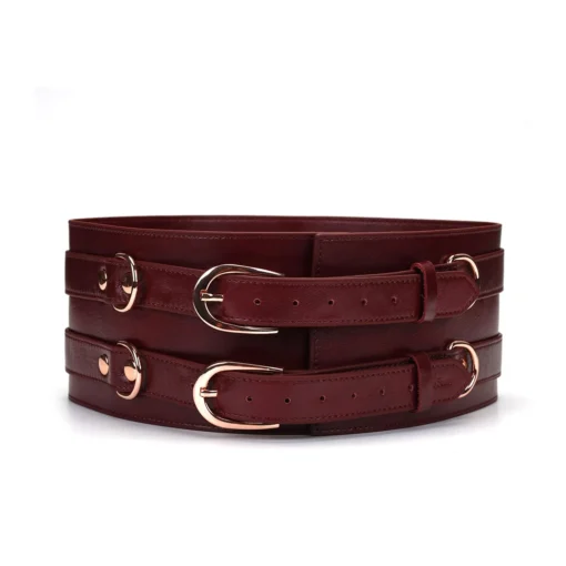 Шкіряний пояс для бондажу Liebe Seele Wine  Waist Cuff  M Size