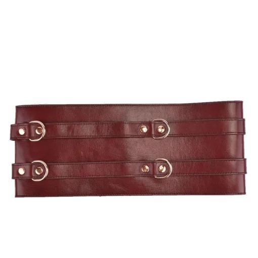 Шкіряний пояс для бондажу Liebe Seele Wine  Waist Cuff  M Size - Зображення 6
