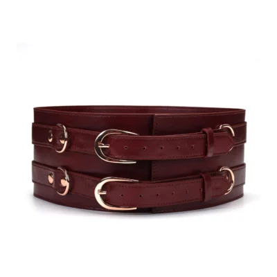 Шкіряний пояс для бондажу Liebe Seele Wine  Waist Cuff  L Size