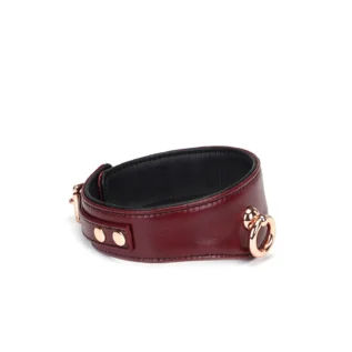 Шкіряний нашийник з повідцем Liebe Seele Wine Curved Collar 15 Зображення Шкіряний нашийник з повідцем Liebe Seele Wine Curved Collar
