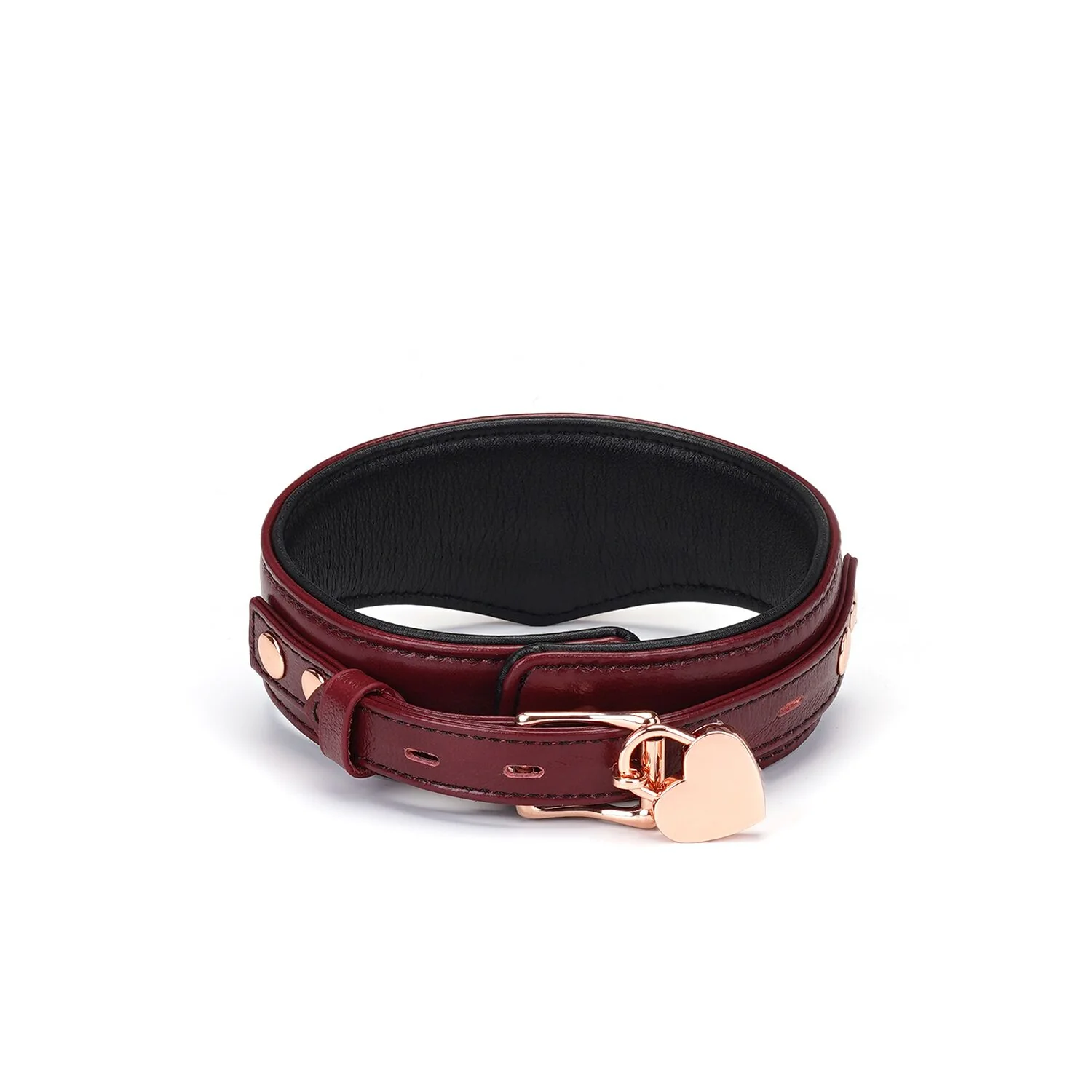 Шкіряний нашийник з повідцем Liebe Seele Wine Curved Collar 4 Шкіряний нашийник з повідцем Liebe Seele Wine Curved Collar - Зображення 2