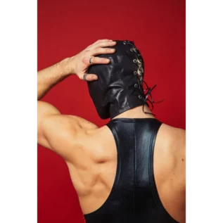 Закритий шкіряний капюшон Deprivation mask Leather 7 Закритий шкіряний капюшон Deprivation mask Leather - Зображення 3