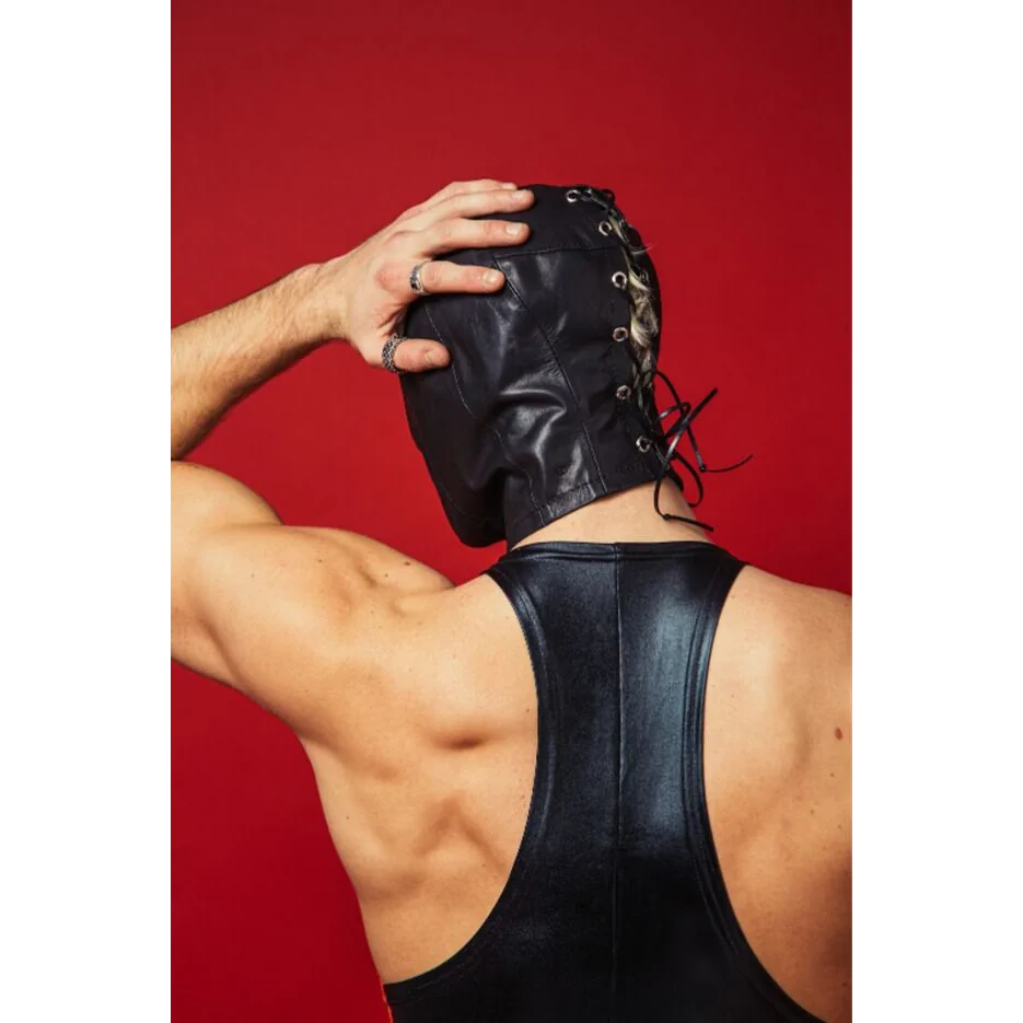 Закритий шкіряний капюшон Deprivation mask Leather 5 Закритий шкіряний капюшон Deprivation mask Leather - Зображення 3