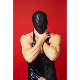 Закритий шкіряний капюшон  Deprivation mask Leather
