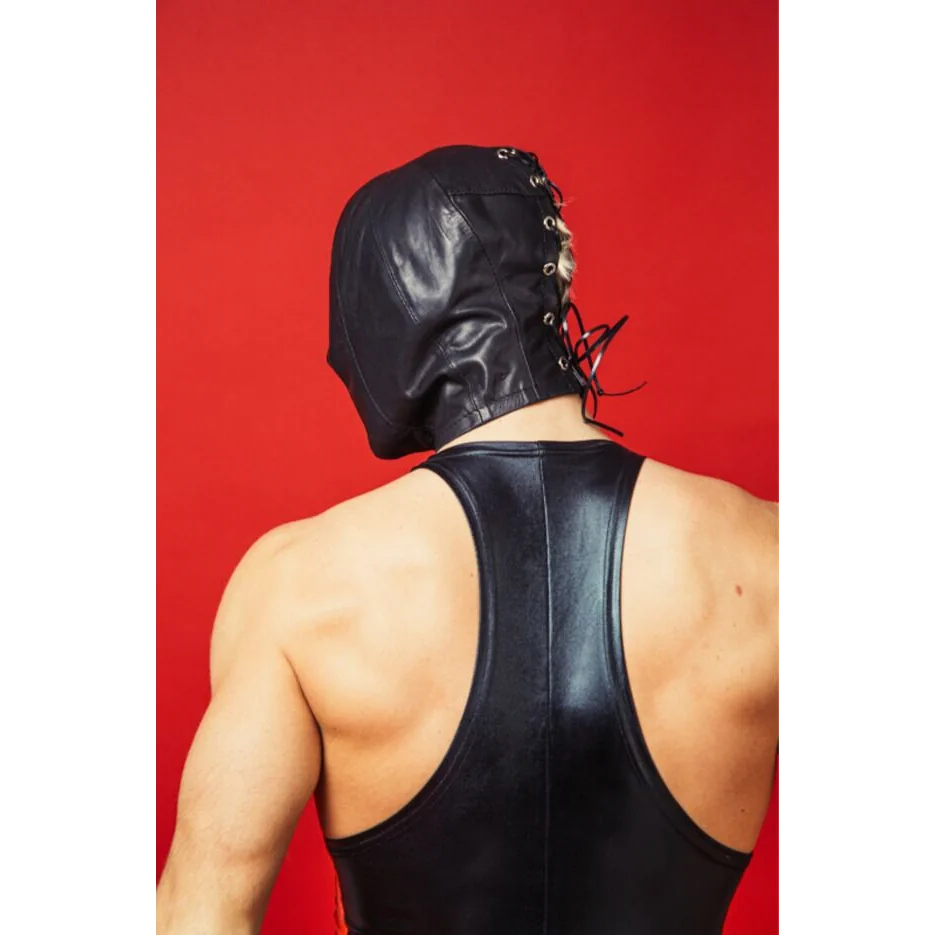 Закритий шкіряний капюшон Deprivation mask Leather 4 Закритий шкіряний капюшон Deprivation mask Leather - Зображення 2