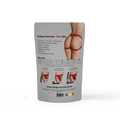 Зображення Трусики для страпона Strap-On-Me HARNAIS LINGERIE UNIQUE red