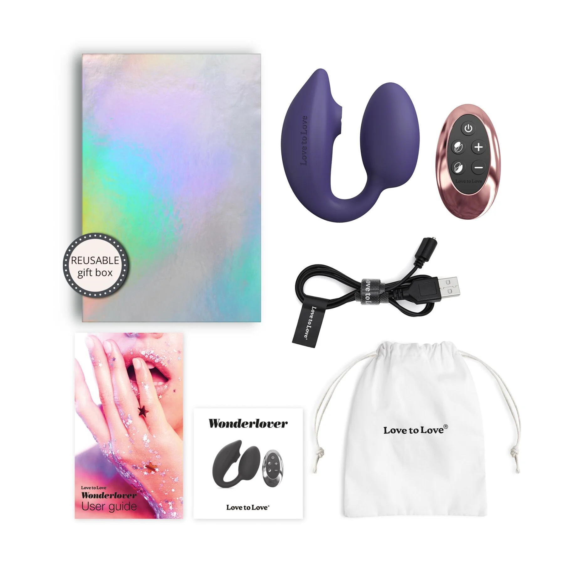 Віброяйце з вакуумною кліторальною стимуляцією Love To Love Wonderlover MIDNIGHT INDIGO 8 Віброяйце з вакуумною кліторальною стимуляцією Love To Love Wonderlover MIDNIGHT INDIGO - Зображення 6