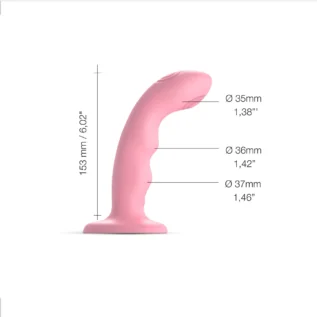 Зображення Насадка для страпонаStrap-On-Me TAPPING DILDO WAVE – CORAL