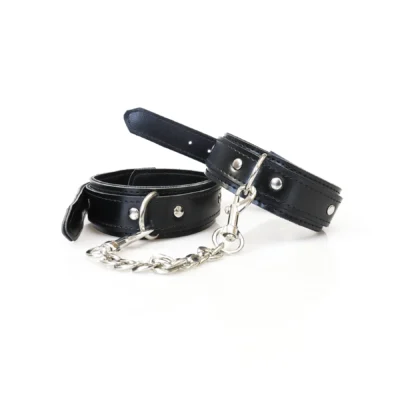 Alternative view of Набір BDSM Art of Sex - Emoji, наручники та поножі, екошкіра, чорний