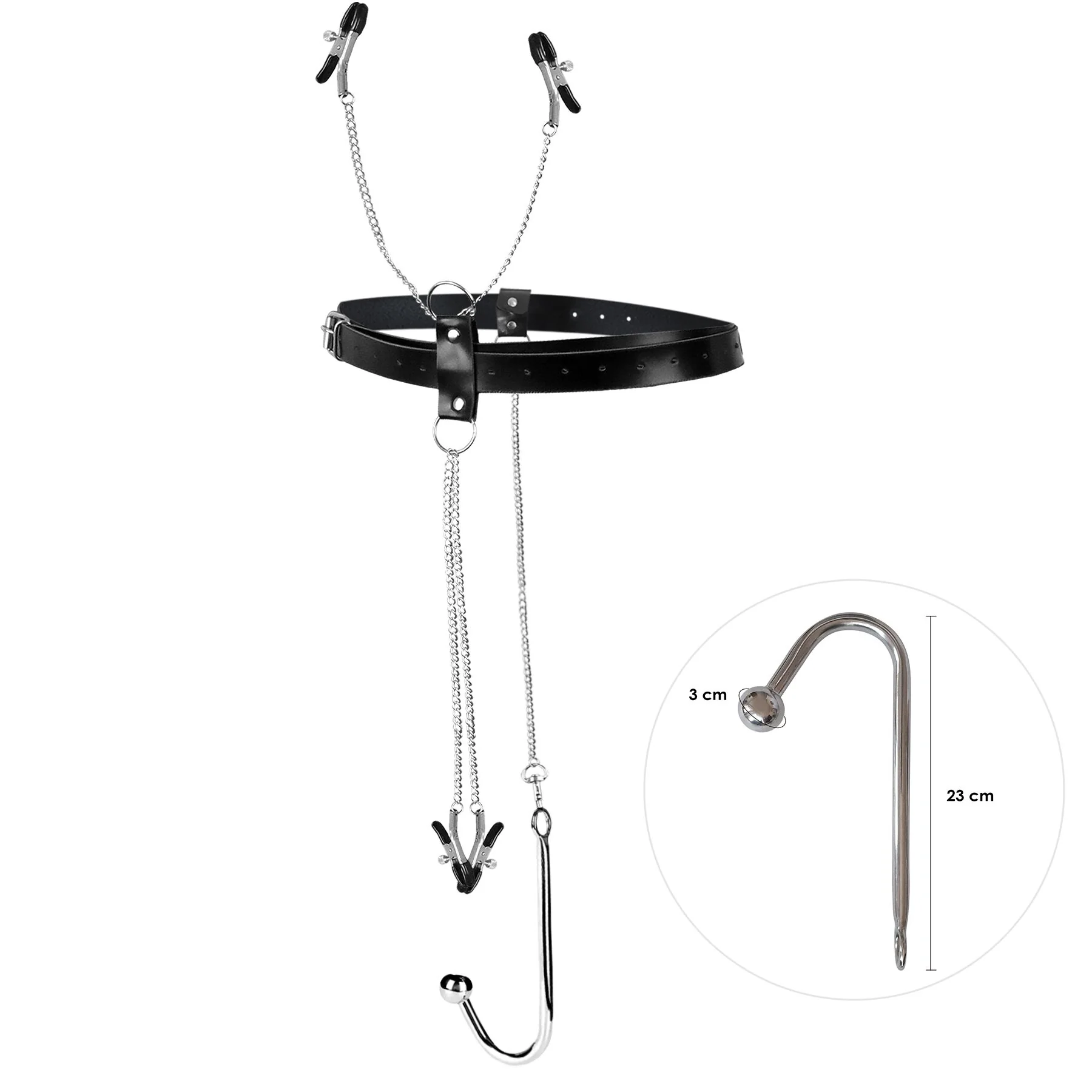 Бондажний набір із металевим анальним гаком №2 Art of Sex Blanca Bondage set with anal hook 3 Бондажний набір із металевим анальним гаком №2 Art of Sex Blanca Bondage set with anal hook
