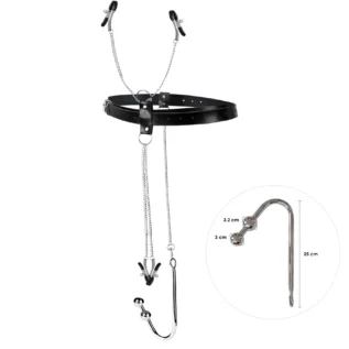 Бондажний набір із металевим анальним гаком №3 Art of Sex Blanca Bondage set with anal hook