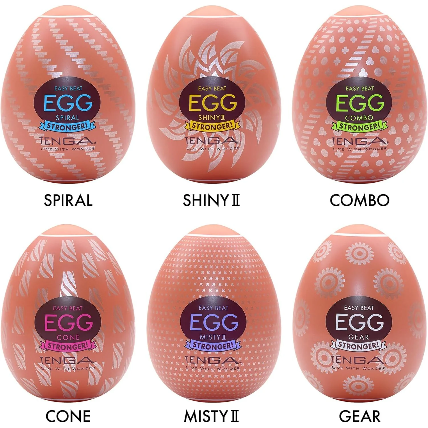 Набір мастурбаторів-яєць Tenga Egg Hard Boilded II Pack 6pcs 4 Набір мастурбаторів-яєць Tenga Egg Hard Boilded II Pack 6pcs - Зображення 2