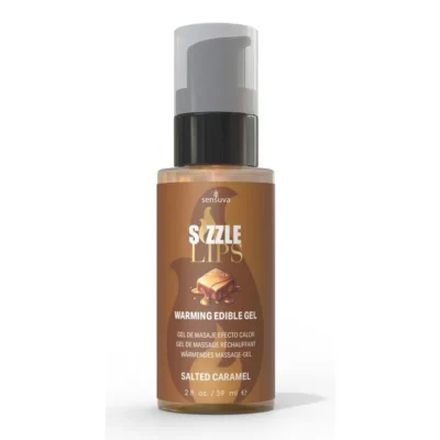 Зігрівальний масажний гель Sensuva Sizzle Lips Salted Caramel 59ml