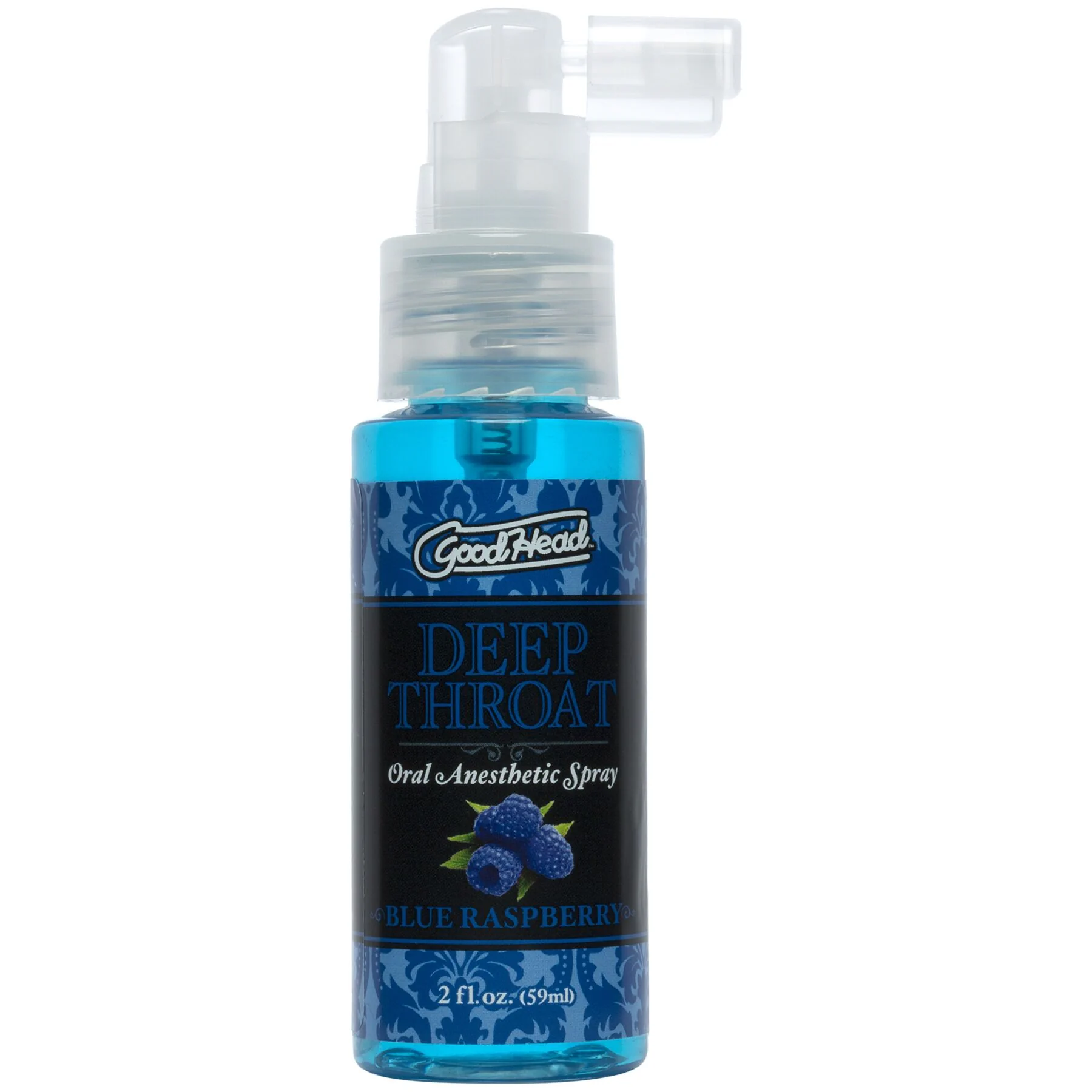Спрей для мінету Doc Johnson GoodHead DeepThroat Spray - Blue Raspberry 59ml 3 Спрей для мінету Doc Johnson GoodHead DeepThroat Spray - Blue Raspberry 59ml