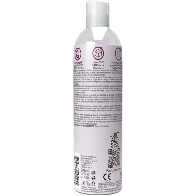 Зігрівальний лубрикант на водній основі Wet Warming  Black Cherry 118ml - Зображення 2