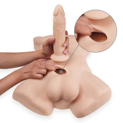 Торс з фалоімітатором на присосці SilexD Apollo L Male Torso - Зображення 4