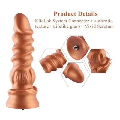 Зображення Силіконовий дилдо Hismith Spiral Grain Silicone Dildo Monster Series