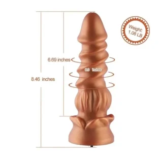 Alternative view of Силіконовий дилдо Hismith Spiral Grain Silicone Dildo Monster Series