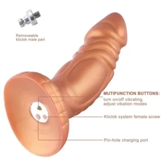 Зображення Силіконовий дилдо з вібрацією Hismith Slightly Curved Vibrating Silicone Dildo Monster Series