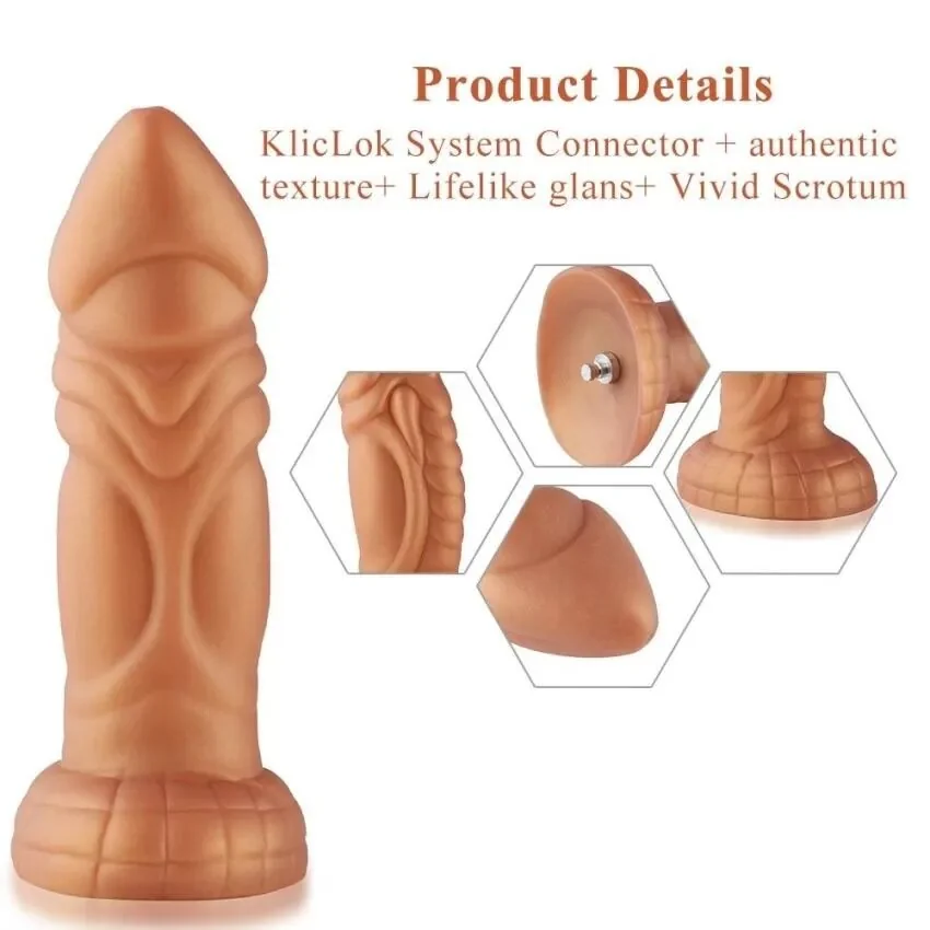 Силіконовий дилдо з вібрацією Hismith Slightly Curved Vibrating Silicone Dildo Monster Series 6 Силіконовий дилдо з вібрацією Hismith Slightly Curved Vibrating Silicone Dildo Monster Series - Зображення 4