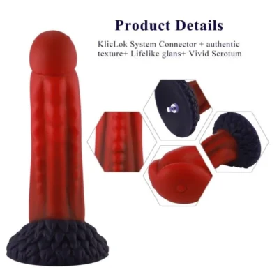 Зображення Силіконовий дилдо Hismith 8.35" Curved Silicone Dildo Monster Series