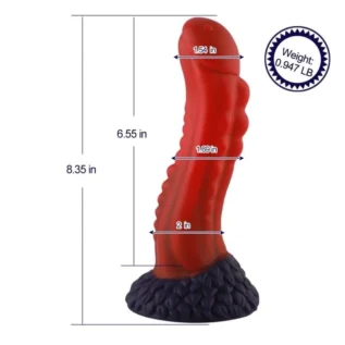 Силіконовий дилдо Hismith 8.35" Curved Silicone Dildo Monster Series 9 Зображення Силіконовий дилдо Hismith 8.35" Curved Silicone Dildo Monster Series