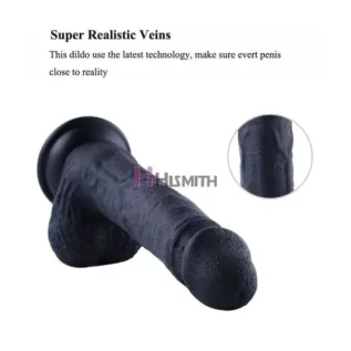 Силіконовий дилдо Hismith 8.3" Silicone Dildo Black 10 Зображення Силіконовий дилдо Hismith 8.3" Silicone Dildo Black