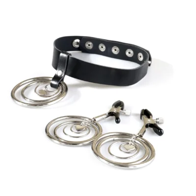 Набір чокер + затискачі Art of Sex - Choker and Nipple clamps Triada