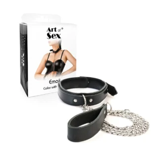 Нашийник з повідцем з екошкіри Art of Sex - Leash and Collar Emoji 8 Нашийник з повідцем з екошкіри Art of Sex - Leash and Collar Emoji - Зображення 3