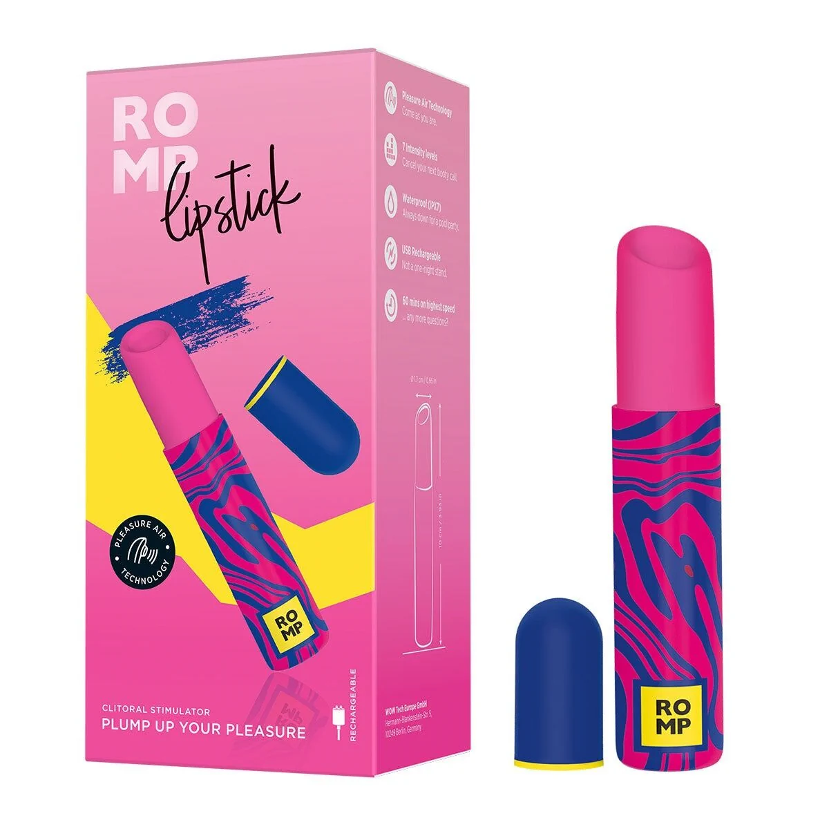 Вакуумний кліторальний стимулятор Romp Lipstick 8 Вакуумний кліторальний стимулятор Romp Lipstick - Зображення 6