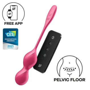 Вагінальні смарт-кульки з вібрацією Satisfyer Love Birds 2 Connect App Red 86gm
