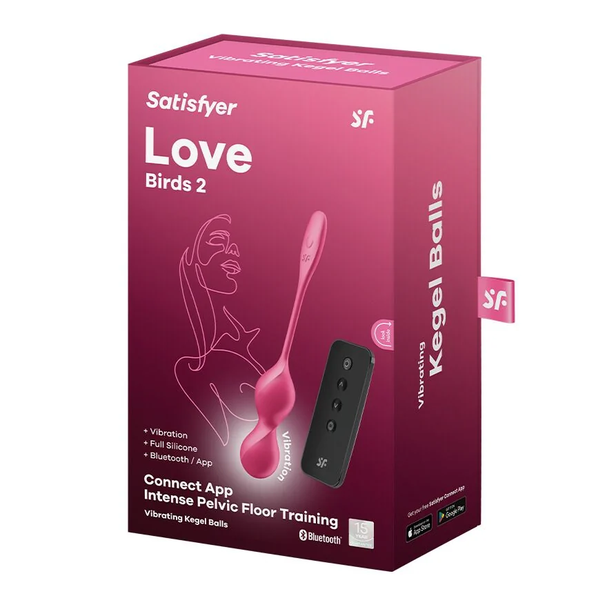 Вагінальні смарт-кульки з вібрацією Satisfyer Love Birds 2 Connect App Red 86gm 7 Вагінальні смарт-кульки з вібрацією Satisfyer Love Birds 2 Connect App Red 86gm - Зображення 5