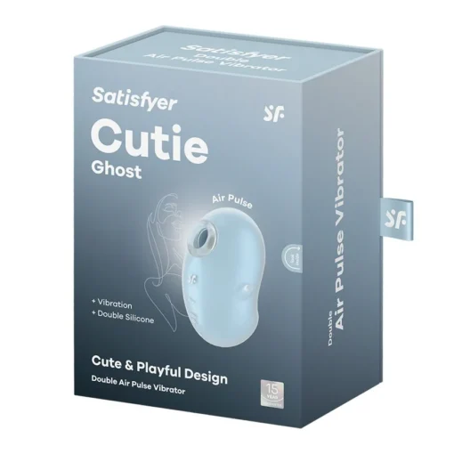 Вакуумний кліторальний стимулятор з вібрацією Satisfyer Cutie Ghost Blue - Зображення 5