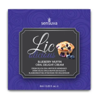 Пробник гелю для мінету Sensuva Lic-o-licious berry Muffin 6ml