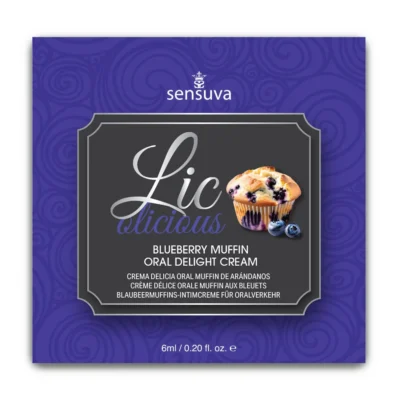 Пробник гелю для мінету Sensuva Lic-o-licious berry Muffin 6ml
