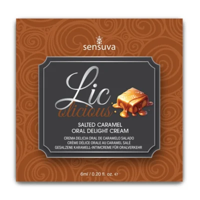 Пробник геля для мінету Sensuva Lic-o-licious Salted Caramel 6ml