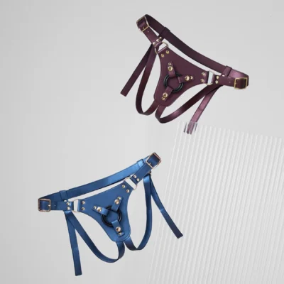 Зображення Трусики для страпона Strap-On-Me Leatherette Harness Generous - - Aubergine
