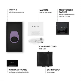 Зображення Ерекційне кільце з вібрацією LELO Tor 3 Violet Dusk