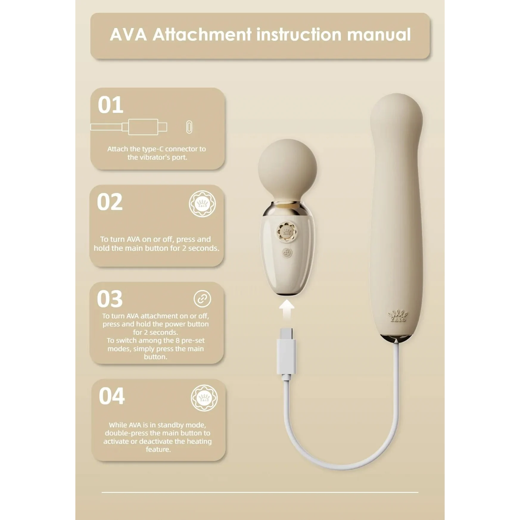Пульсатор Zalo – AVA Attachment Sakura Pink для смарт-вібромасажера Zalo – AVA 5 Пульсатор Zalo – AVA Attachment Sakura Pink для смарт-вібромасажера Zalo – AVA - Зображення 3