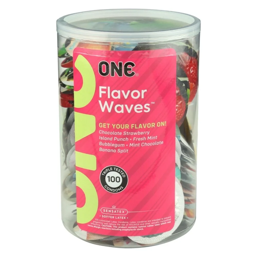 Набір презервативів ONE FlavorWaves 100pcs 2 Набір презервативів ONE FlavorWaves 100pcs