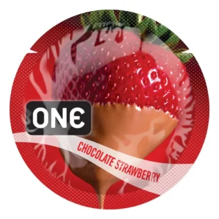 Презерватив ONE FlavorWaves  зі смаком Chocolate Strawberry 1pcs
