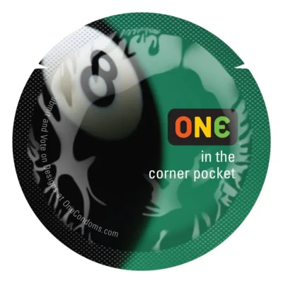 Презерватив ONE Color Sensations - ONE is the corner pocket  Black 1pcs