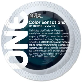 Alternative view of Презерватив ONE Color Sensations - ONE is the corner pocket  Black 1pcs