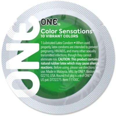 Alternative view of Презерватив ONE Color Sensations - ONE with nature Emerald 1pcs