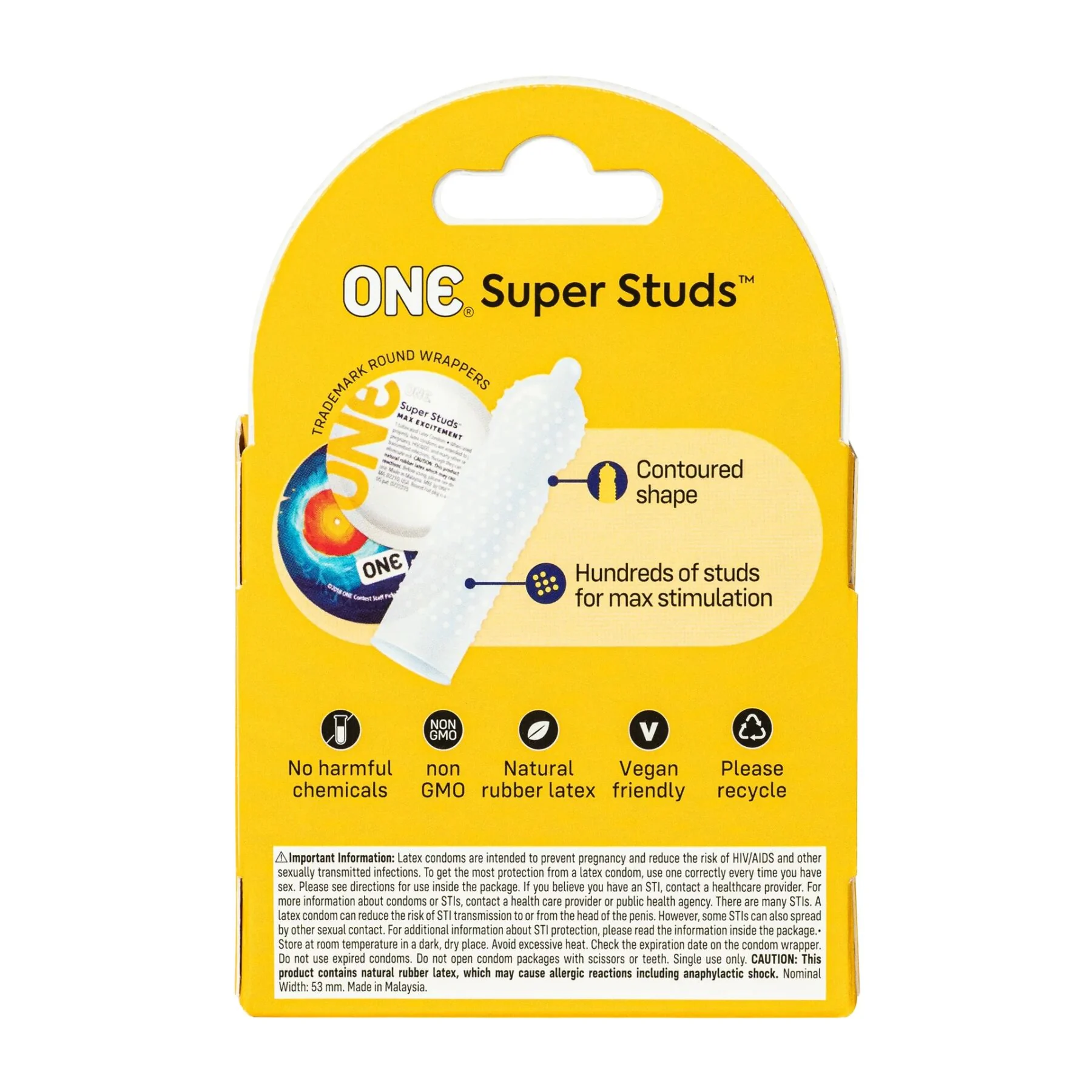 Презервативи ONE Super Studs 3pcs 4 Презервативи ONE Super Studs 3pcs - Зображення 2
