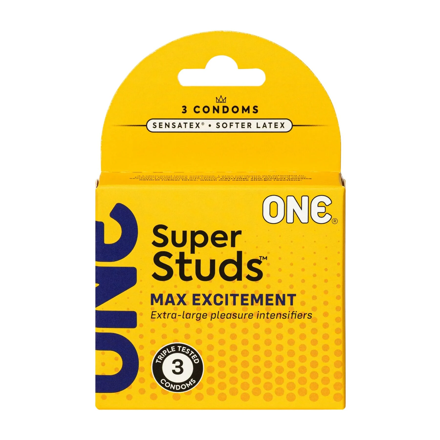 Презервативи ONE Super Studs 3pcs 3 Презервативи ONE Super Studs 3pcs
